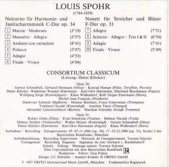 CD Louis Spohr: Notturno Für Harmonie- Und Janitscharemusik Op.34 – Nonett Für Bläser Und Streicher Op.31