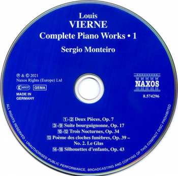 CD Louis Vierne: Complete Piano Works • 1