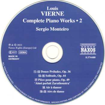 CD Louis Vierne: Complete Piano Works • 2