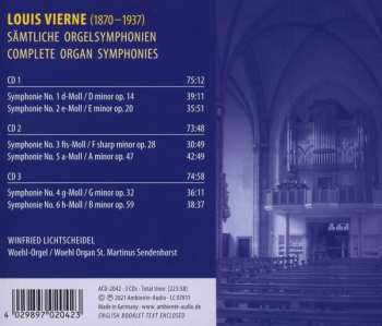 3CD Louis Vierne: Sämtliche Orgelsymphonien = Complete Organ Symphonies