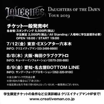 2CD Lovebites: Daughters Of The Dawn - Live In Tokyo 2019