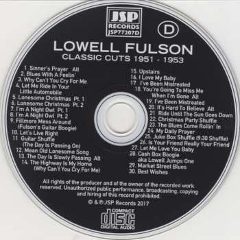 4CD/Dobozkészlet Lowell Fulson: Classic Cuts 1946-1953