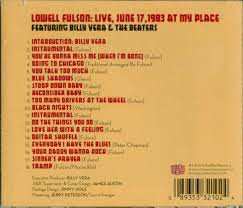 CD Lowell Fulson: Lowel Fulson Live At My Place 1983 With Billy Vera & The Beaters