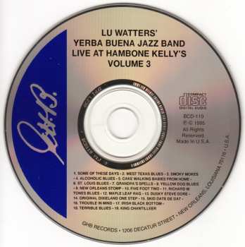 CD Lu Watters And The Yerba Buena Jazz Band: Live at Hambone Kelly's Volume III
