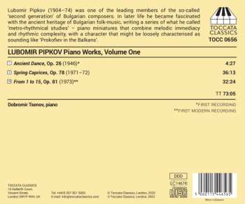 CD Любомир Пипков: Complete Piano Music, Volume One