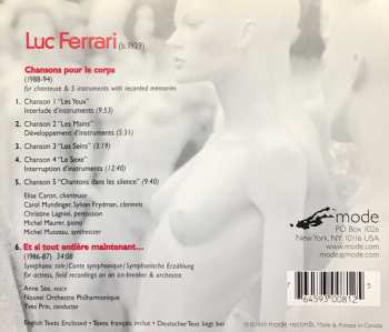 CD Luc Ferrari: Chansons Pour Le Corps / Et Si Tout Entière Maintenant