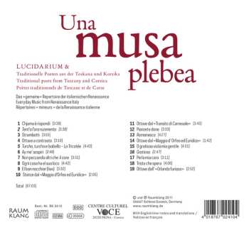 CD Ensemble Lucidarium: Una Musa Plebea  