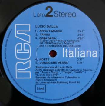 LP Lucio Dalla: Lucio Dalla