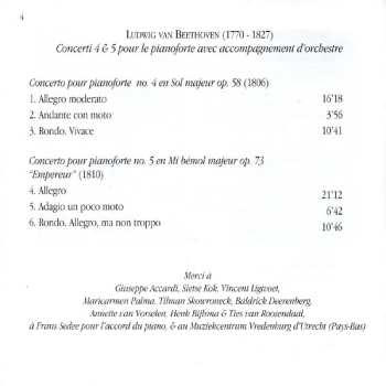 CD Ludwig van Beethoven: Concerti 4 & 5 Pour Le Pianoforte Avec Accompagnement D'Orchestre