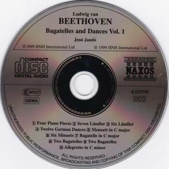 CD Ludwig van Beethoven: Bagatelles And Dances Volume 1