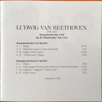 CD Ludwig van Beethoven: Beethoven Around The World - Vienna, Op. 59 Nos. 1 & 2