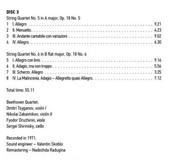 8CD/Dobozkészlet Ludwig van Beethoven: Ludwig Van Beethoven Quartets Performed By Beethoven Quartet