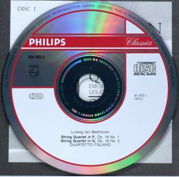 10CD/Dobozkészlet Ludwig van Beethoven: Complete String Quartets = Die Streichquartette - Les Quatuors À Cordes
