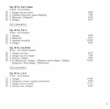 10CD/Dobozkészlet Ludwig van Beethoven: Complete String Quartets = Die Streichquartette - Les Quatuors À Cordes
