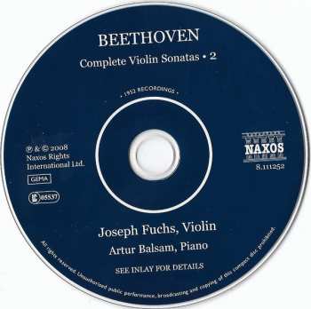 CD Ludwig van Beethoven: Complete Violin Sonatas ● 2