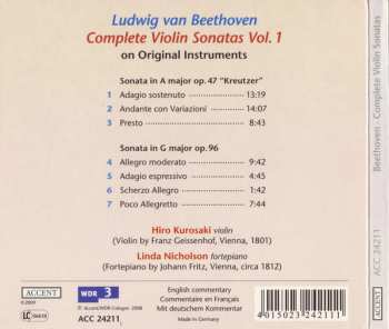 CD Ludwig van Beethoven: Complete Violin Sonatas Vol. 1