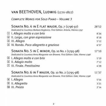 SACD Ludwig van Beethoven: Complete Works For Solo Piano, Volume 3 - Die Verliebte - Sonatas Op. 7; Op.10 Nos. 1-3