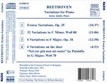 CD Ludwig van Beethoven: Eroica-Variations • Variations WoO 80 • Op. 34 • Nel Cor Più Non Mi Sento