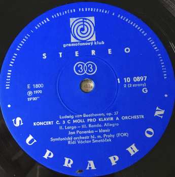 LP Ludwig van Beethoven: III. Koncert Pro Klavír A Orchestr C Moll (MONO)