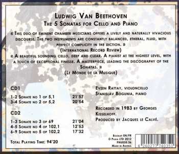 2CD Ludwig van Beethoven: Intégrale Des Sonates Pour Violoncello Et Piano 