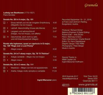 CD Ludwig van Beethoven: Klaviersonaten, Op. 78, 101, 111