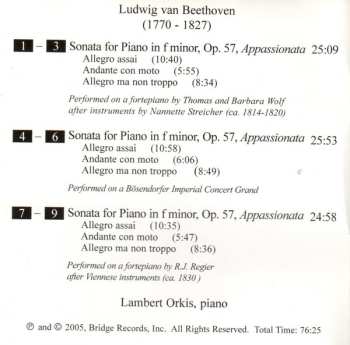 CD Ludwig van Beethoven: Sonata In F Minor, Op. 57, Appassionata / Three Performances Of The Appassionata On Fortepianos And Piano Of Viennese Design