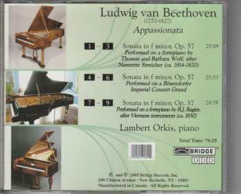 CD Ludwig van Beethoven: Sonata In F Minor, Op. 57, Appassionata / Three Performances Of The Appassionata On Fortepianos And Piano Of Viennese Design