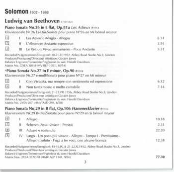 CD Ludwig van Beethoven: Piano Sonatas Nos. 26 "Les Adieux", 27 & 29 "Hammerklavier"