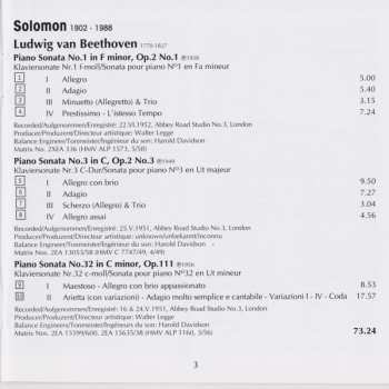 CD Ludwig van Beethoven: Piano Sonatas Nos.1, 3 & 32