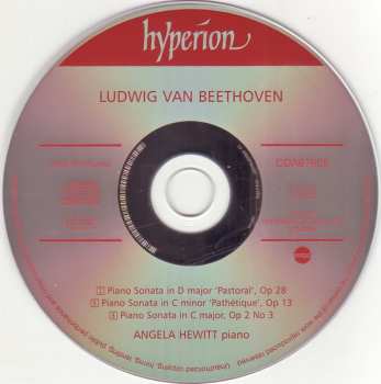 CD Ludwig van Beethoven: Piano Sonatas Op 13 'Pathétique' - Op 28 'Pastoral' - Op 2 No 3