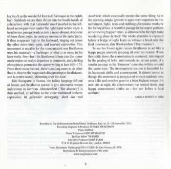 CD Ludwig van Beethoven: Piano Sonatas Op 14 No 1 ~ Op 49 Nos 1 & 2 ~ Op 31 No 1 ~ Op 81a