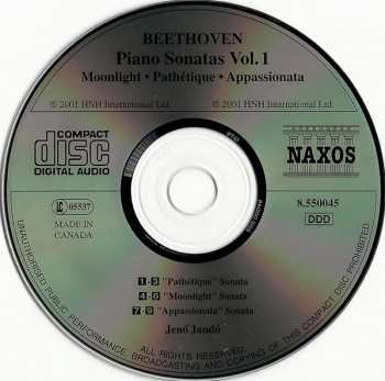CD Ludwig van Beethoven: Famous Piano Sonatas Vol. 1