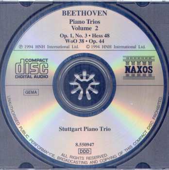 CD Ludwig van Beethoven: Piano Trios Volume 2