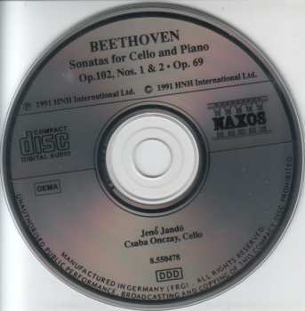 CD Ludwig van Beethoven: Sonatas For Cello And Piano