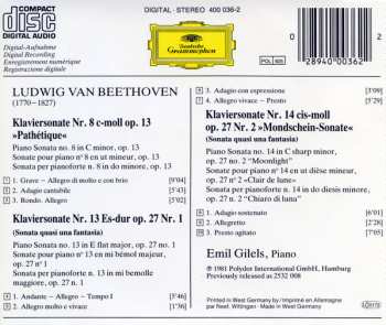 CD Ludwig van Beethoven: Sonaten - Pathétique - Mondschein/Moonlight/Clair De Lune