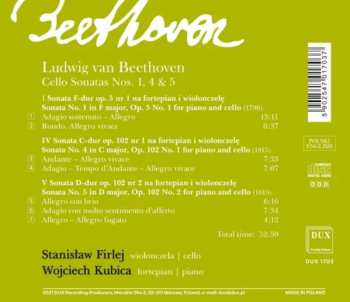 CD Ludwig van Beethoven: Cello Sonatas 1, 4 And 5