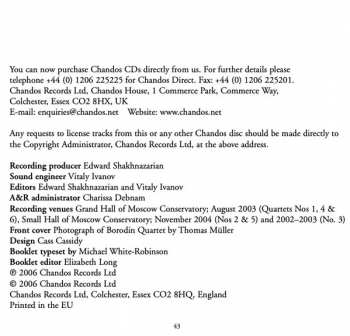 3CD Ludwig van Beethoven: String Quartets Complete Opus 18 Volume 6