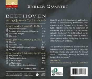 CD Ludwig van Beethoven: String Quartets Op. 18 Nos. 4-6