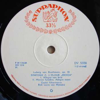Album The Czech Philharmonic Orchestra: Symfonie Č. 3 Es-Dur "Eroica" Op. 55