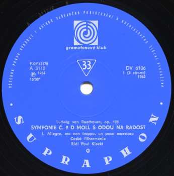 2LP The Czech Philharmonic Orchestra: Symfonie Č. 9 D-Moll - S Ódou "Na Radost" / Coriolanus / Egmont (2xLP + BOOKLET)