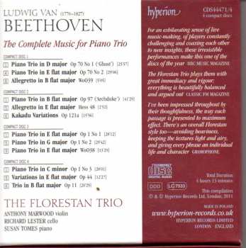4CD/Dobozkészlet Ludwig van Beethoven: The Complete Music For Piano Trio 