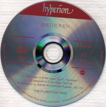 CD Ludwig van Beethoven: The Complete Music For Piano Trio, Vol. 2 • Piano Trio In B Flat, Opus 97 ‘Archduke’; Allegretto In E Flat, Hess 48; Kakadu Variations, Opus 121a