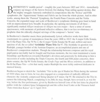 CD Ludwig van Beethoven: The Complete Music For Piano Trio, Vol. 2 • Piano Trio In B Flat, Opus 97 ‘Archduke’; Allegretto In E Flat, Hess 48; Kakadu Variations, Opus 121a