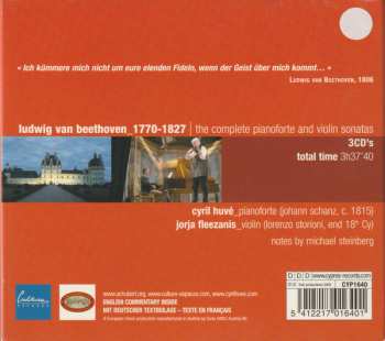 3CD Ludwig van Beethoven: The Complete Pianoforte And Violin Sonates