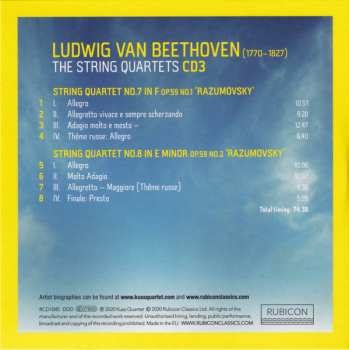 8CD/Dobozkészlet Ludwig van Beethoven: The String Quartets (Live From Suntory Hall, Tokyo)