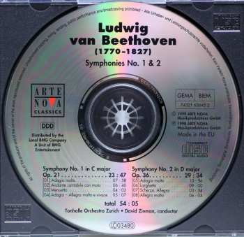 CD Ludwig van Beethoven: Symphony No. 1 / Symphony No. 2