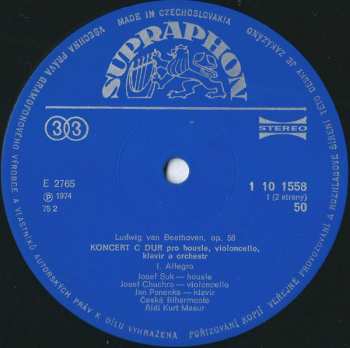 LP Ludwig van Beethoven: Trojkoncert