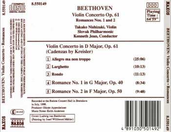 CD Ludwig van Beethoven: Violin Concerto / Romances Nos. 1 And 2