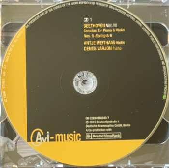 2CD Ludwig van Beethoven: Vol. 3. Violin Sonatas Nos 1, 5, 6 & 10