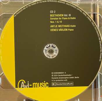 2CD Ludwig van Beethoven: Vol. 3. Violin Sonatas Nos 1, 5, 6 & 10